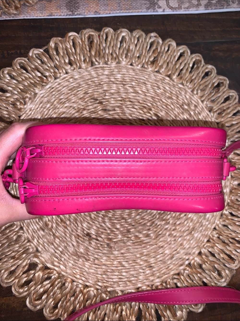 Tory Burch Perry Bombe Mini Crossbody Camera Bag in Pink - Picture 5 of 14